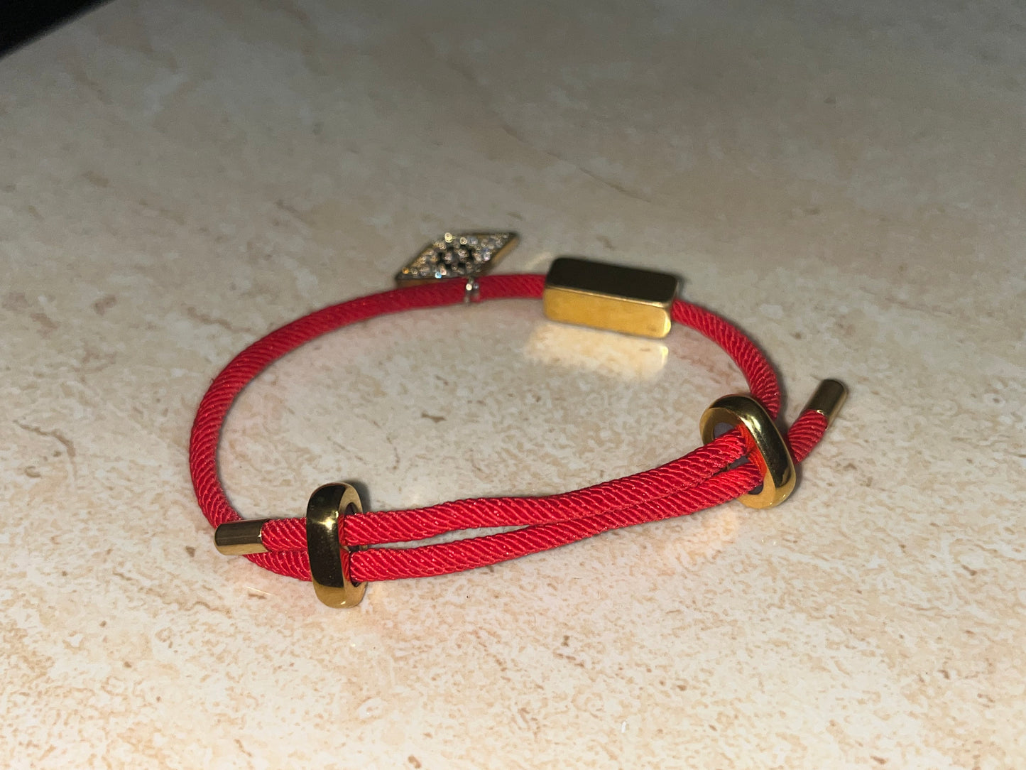 Red Rope 24Kt Gold Plated Italian Bracelet with EVIL EYE Charm