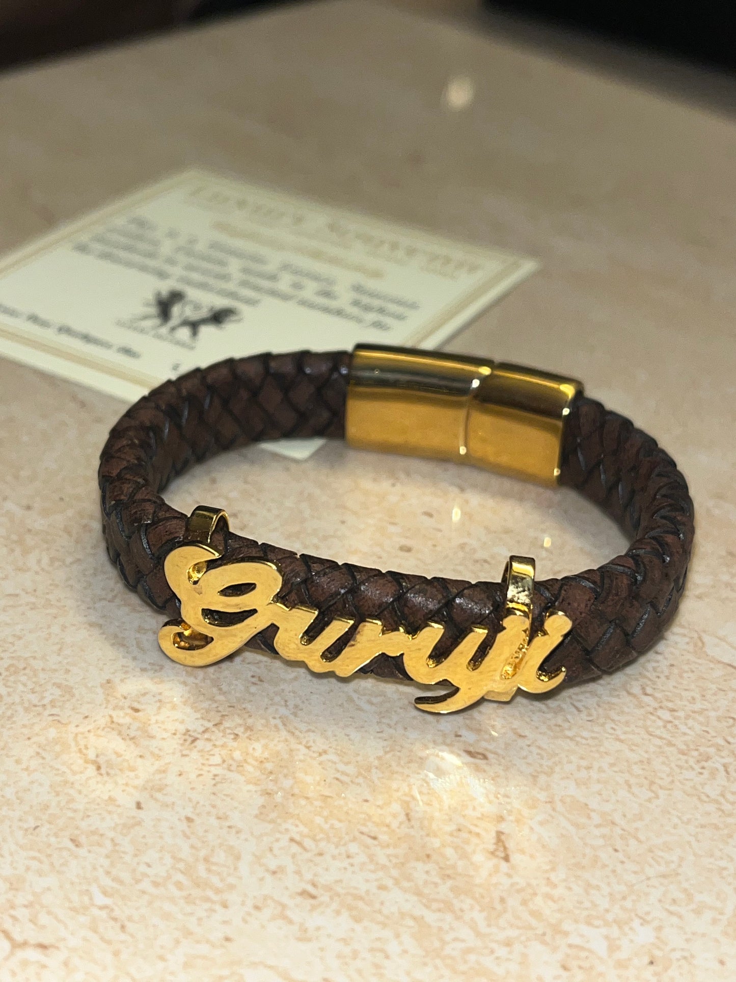 Jai Guru Ji Bracelet 925 Silver 24Kt Gold Plated