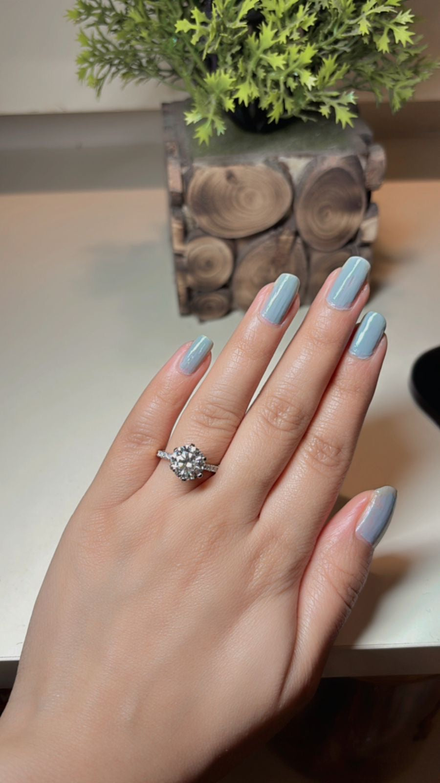 3 Carat Lab Grown Diamond Ring on 18Kt Hallmarked Gold