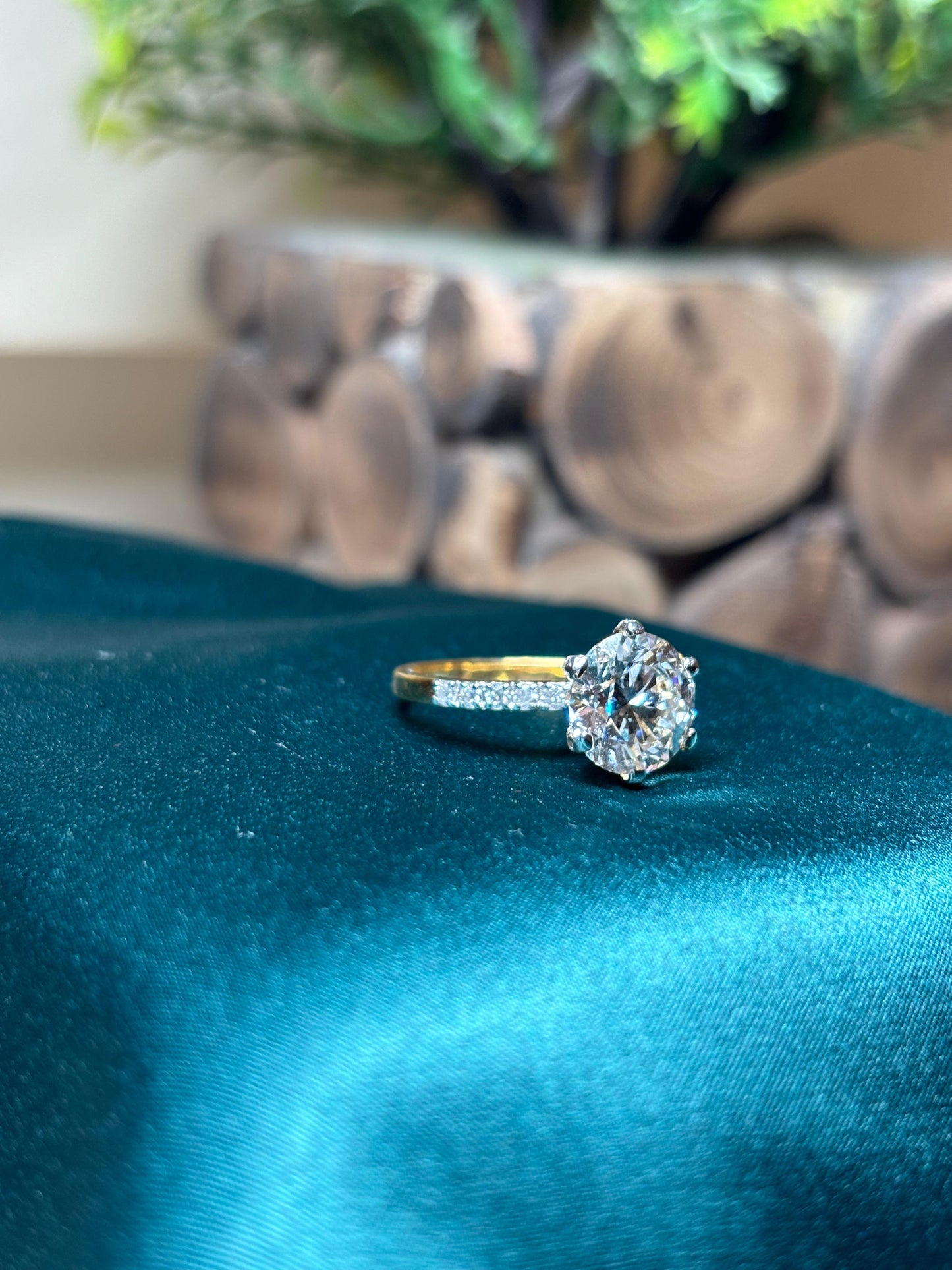 3 Carat Lab Grown Diamond Ring on 18Kt Hallmarked Gold
