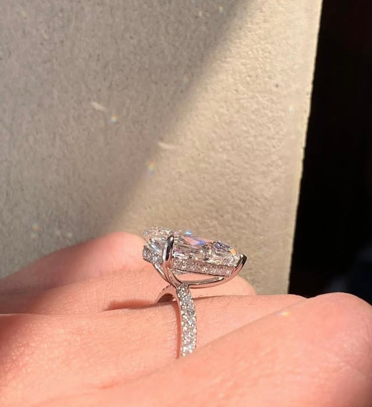 7 Carat Lab Diamond Ring on 14Kt White Gold