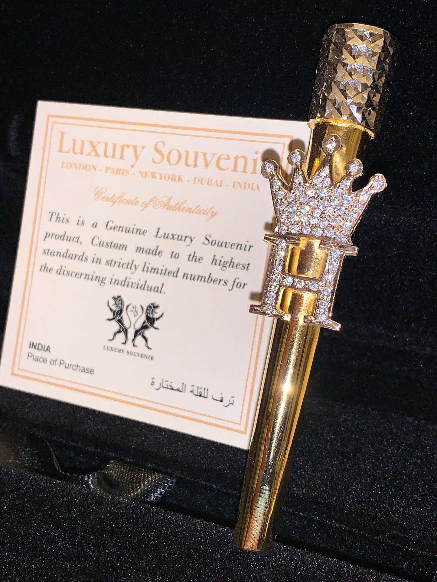 Hookah Shisha Filter ( CZ Diamond Initials & Crown )