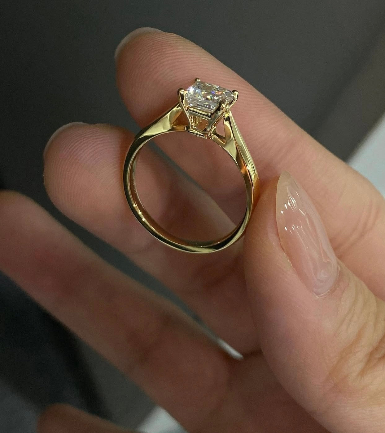1 Carat Princess Ring on 18Kt Hallmarked Gold