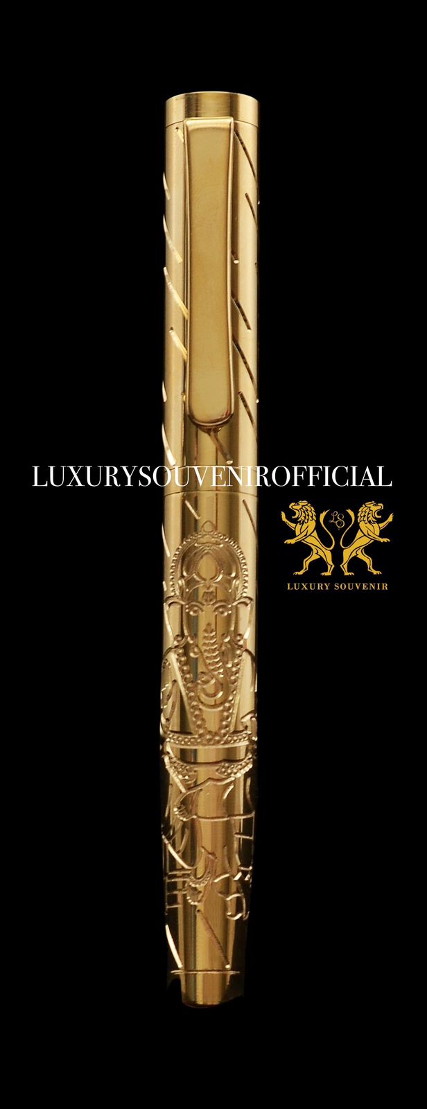 24Kt Gold Ganesh Pen by Luxury Souvenir, One of a Kind