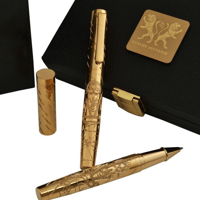 24Kt Gold Ganesh Pen by Luxury Souvenir, One of a Kind