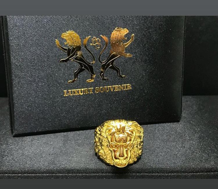 LionRoar Ring in 24Kt Gold Plated