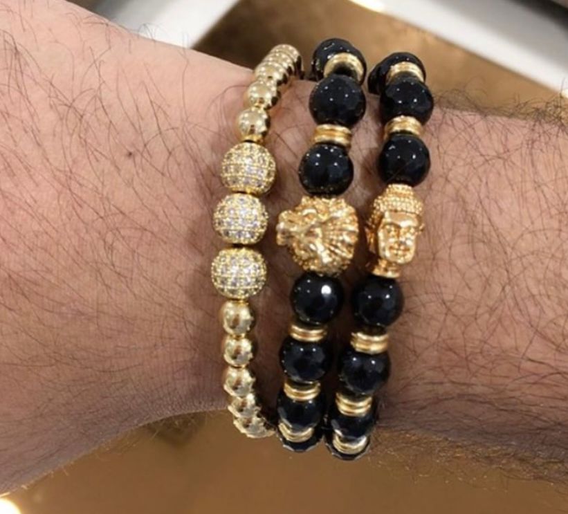 Classic Buddha Divine BlackGold Bracelet