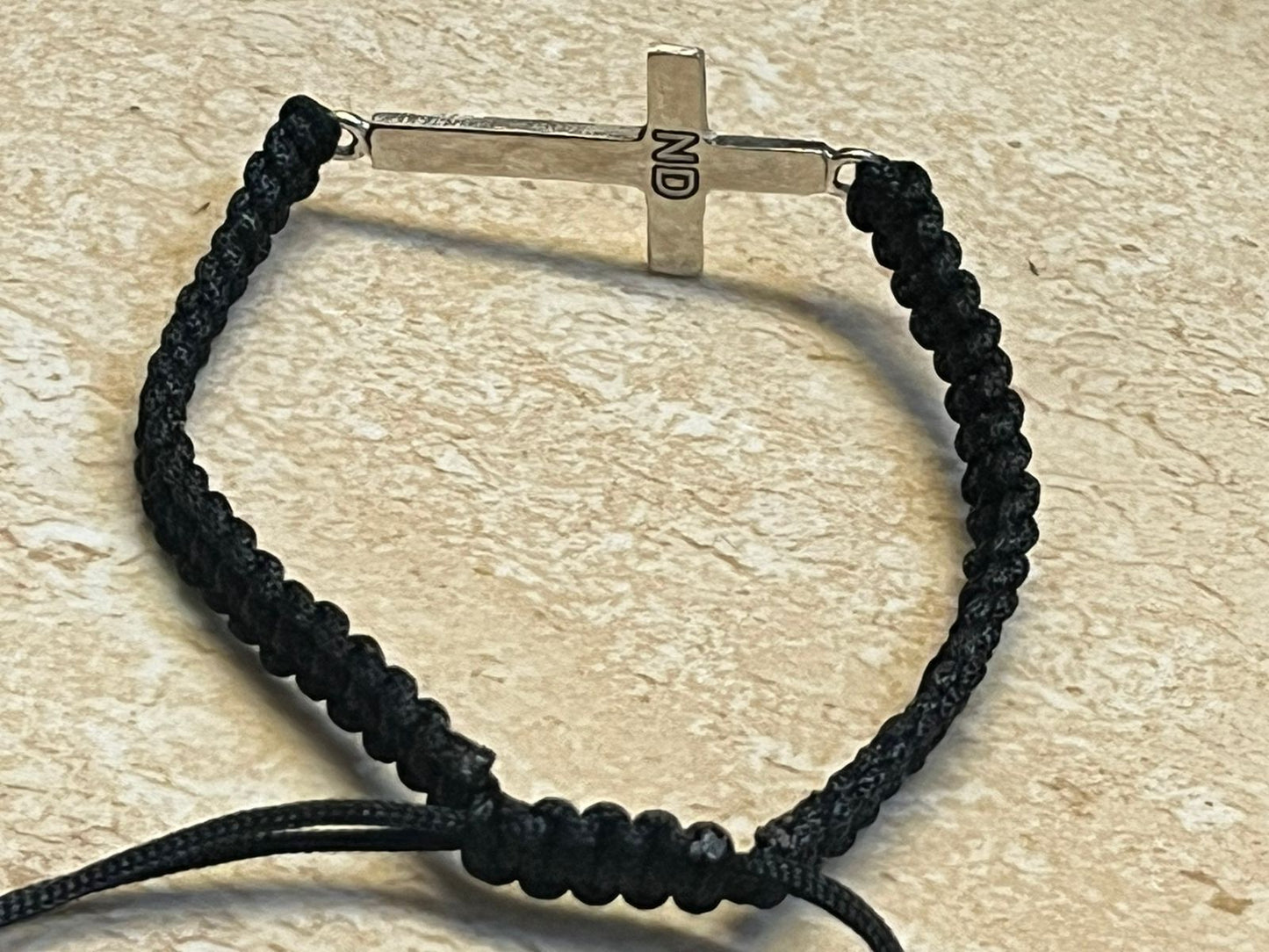 Cross Christian Motif jewel in Black Thread Classic