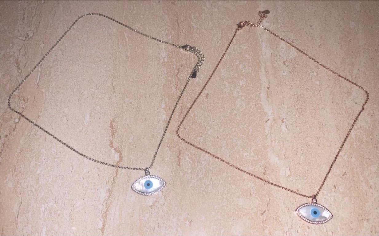 Evil Eye Neck Jewel Rose Gold Plated