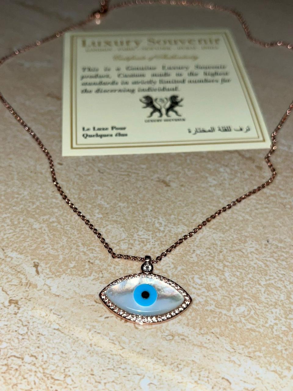 Evil Eye Neck Jewel Rose Gold Plated