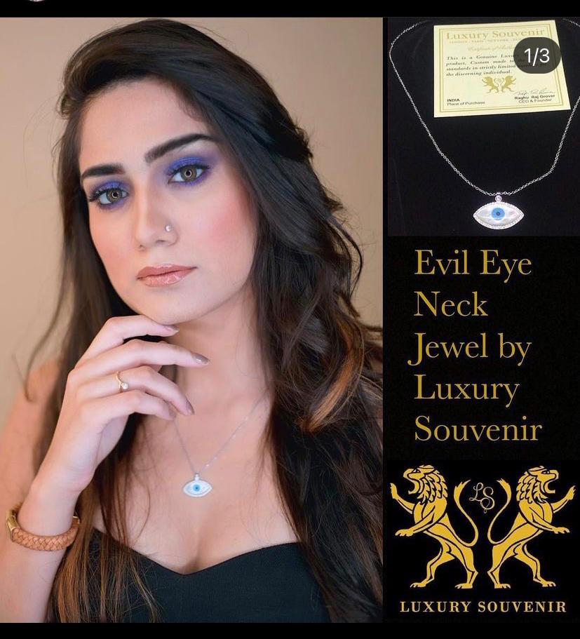 Evil Eye Neck Jewel Rose Gold Plated
