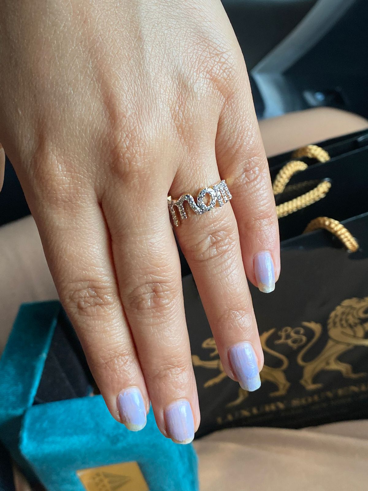 Mother Love Ring Crafted in 14Kt Hallmarked Gold with Certified Natural Diamonds