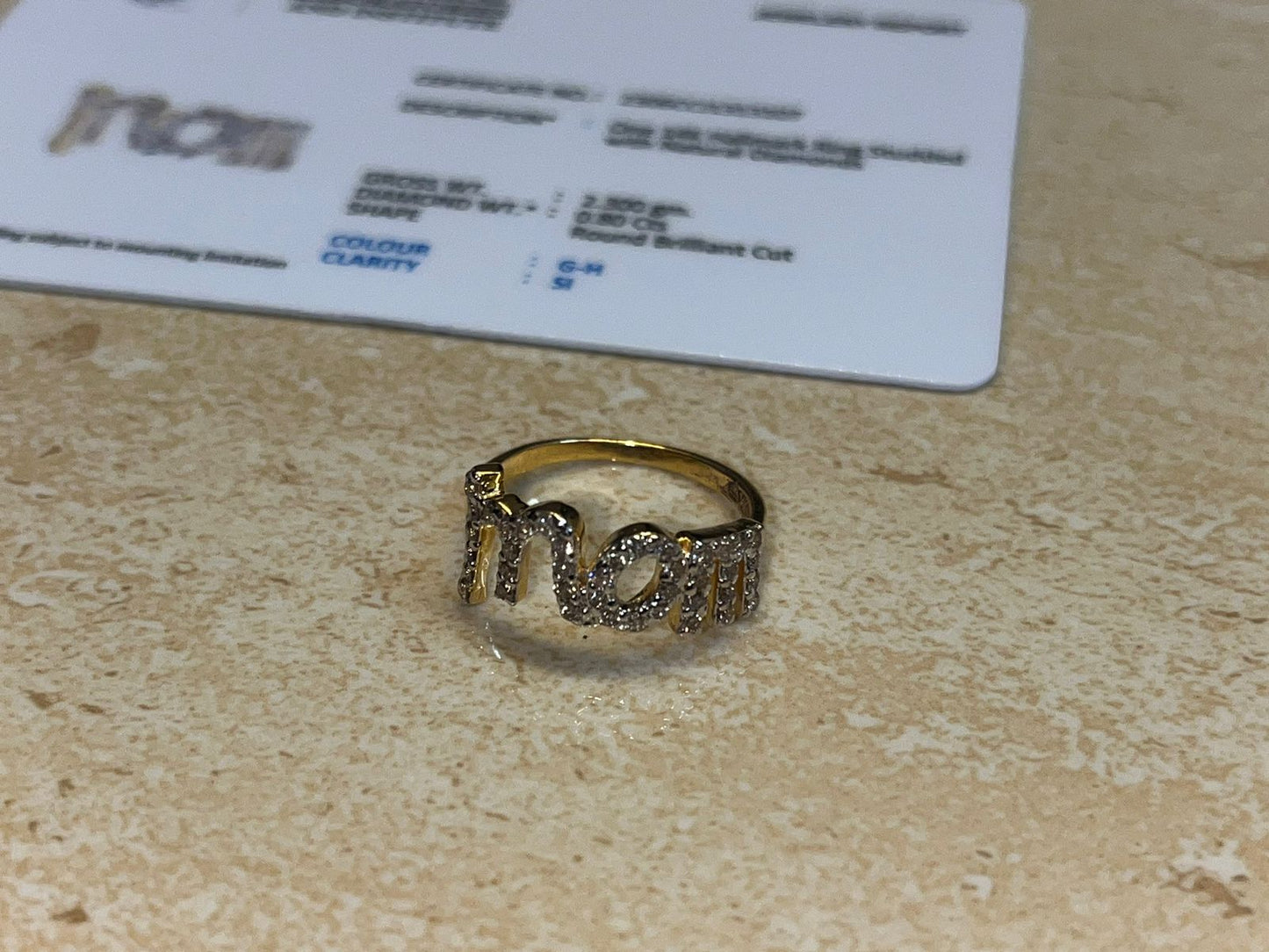 Mother Love Ring Crafted in 14Kt Hallmarked Gold with Certified Natural Diamonds