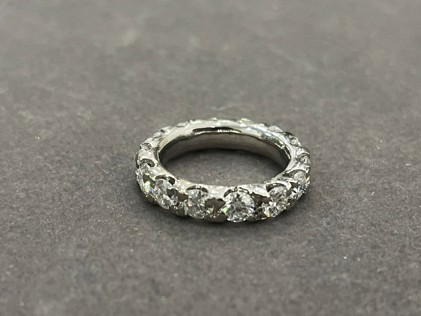 Band of Eternity 25 Cent Each Moissanite Diamond Ring
