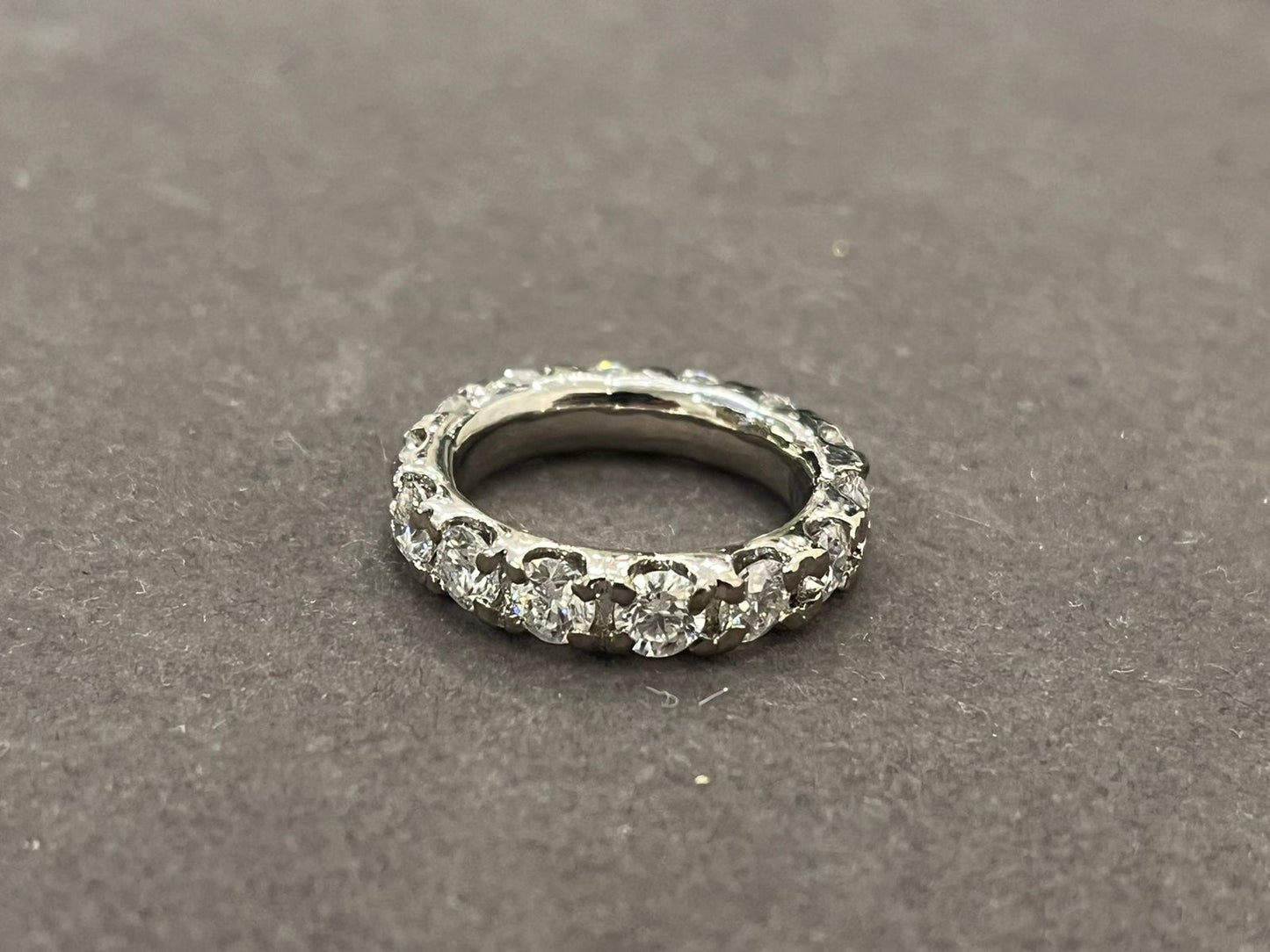 Band of Eternity 25 Cent Each Moissanite Diamond Ring