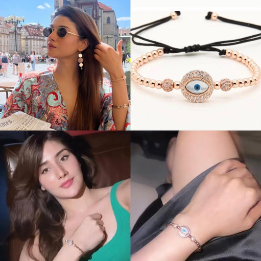Evil Eye Rose Gold Celeb Choice MOST POPULAR Worn by Over 50+ Actresses.