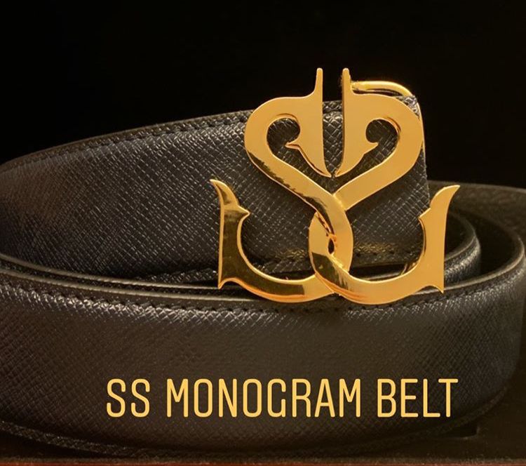 Monogrammed Waist Belt, 925 Silver or 24Kt Gold Plated. Custom Handcrafted Leather.