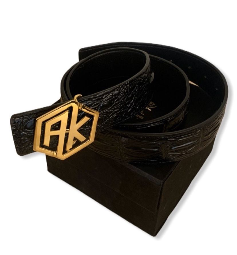 Monogrammed Waist Belt, 925 Silver or 24Kt Gold Plated. Custom Handcrafted Leather.