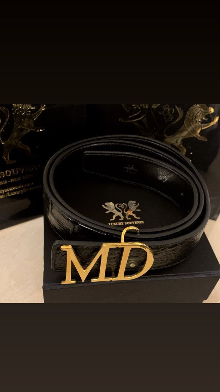Monogrammed Waist Belt, 925 Silver or 24Kt Gold Plated. Custom Handcrafted Leather.