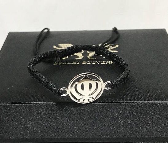KHANDA on Black Adjustable Thread 925 Silver