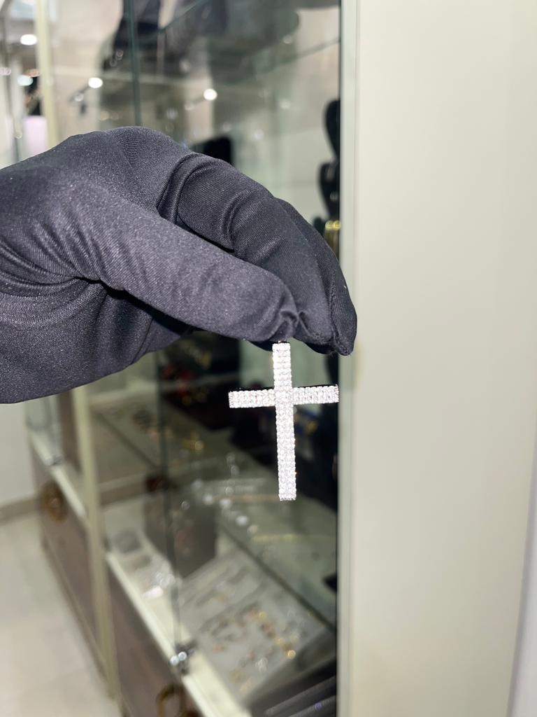 CROSS Pendant Iced Out