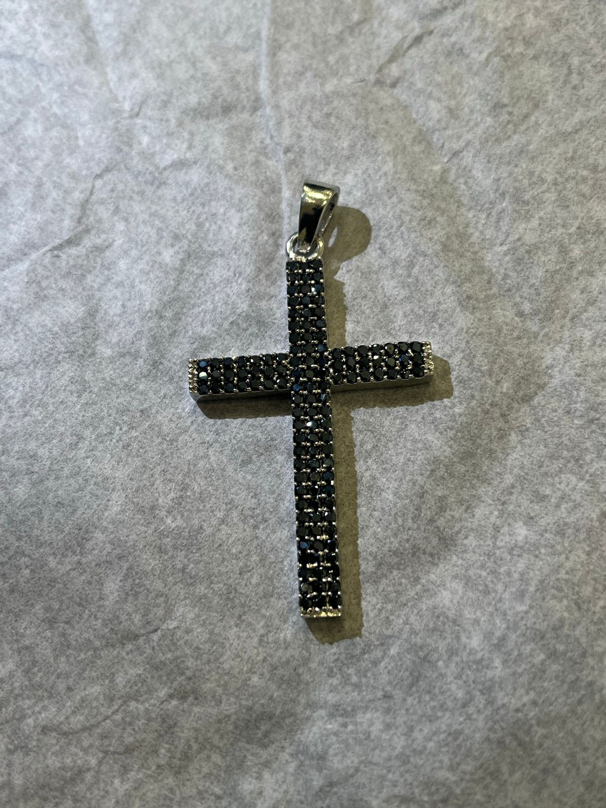 CROSS Pendant Iced Out BLACK EDITION