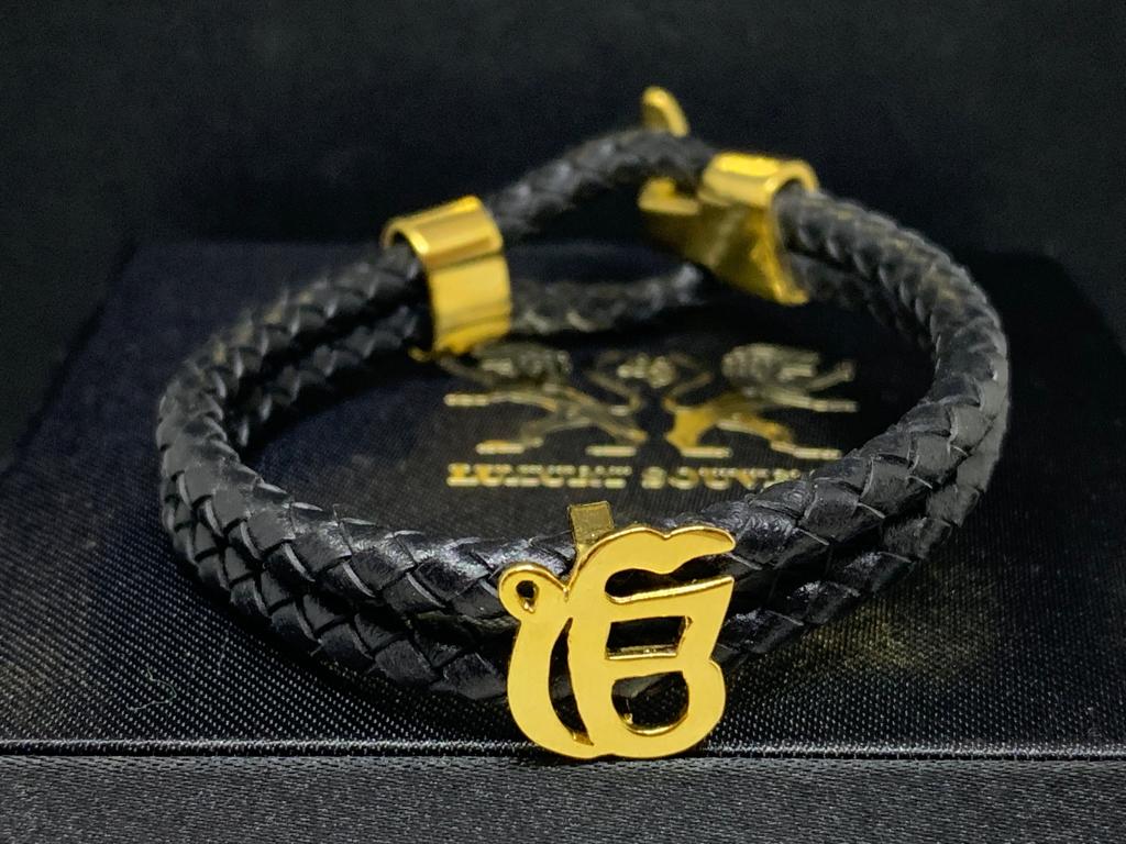 EKONKAR 24Kt Gold Plated Pure Silver Base ON BLACK DUAL GERMAN CORD