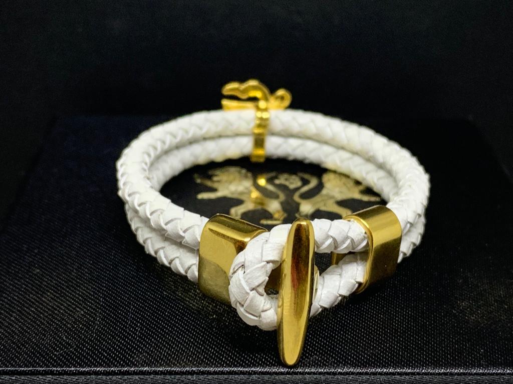 EKONKAR 24Kt Gold Plated Pure Silver Base ON WHITE DUAL GERMAN CORD