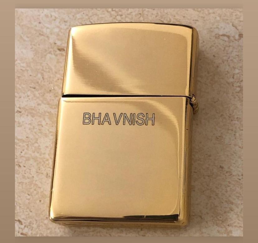 24Kt Gold Plated Classic Z Lighter with Monogrammed Engraved Initials / Name