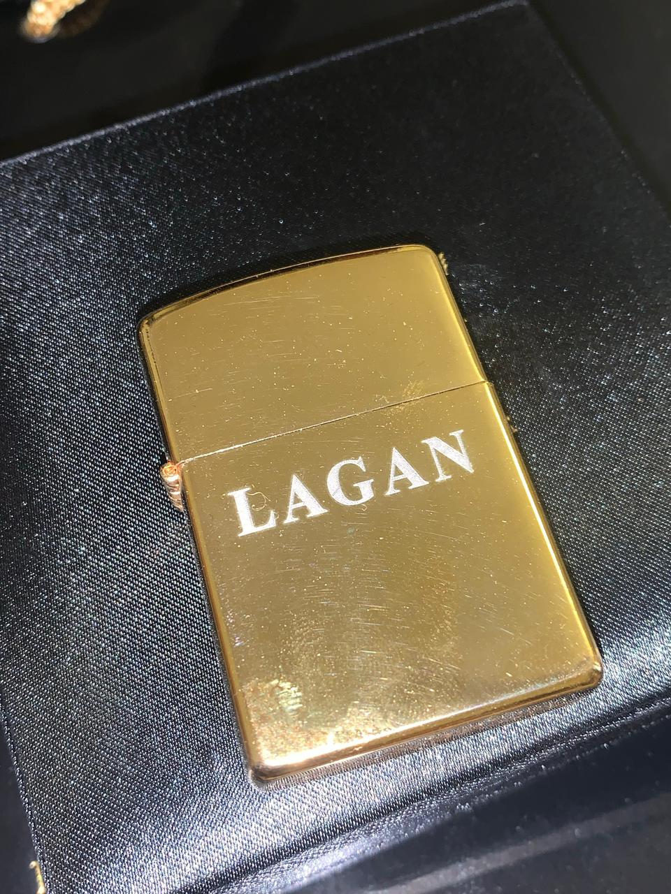 24Kt Gold Plated Classic Z Lighter with Monogrammed Engraved Initials / Name