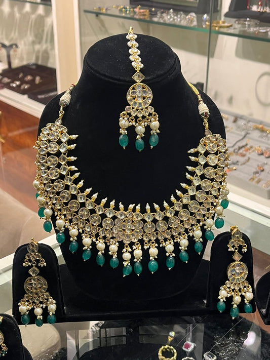 IZHAAR Collection Ethnic Indian Jewellery Heavy Set Necklace Design - 6