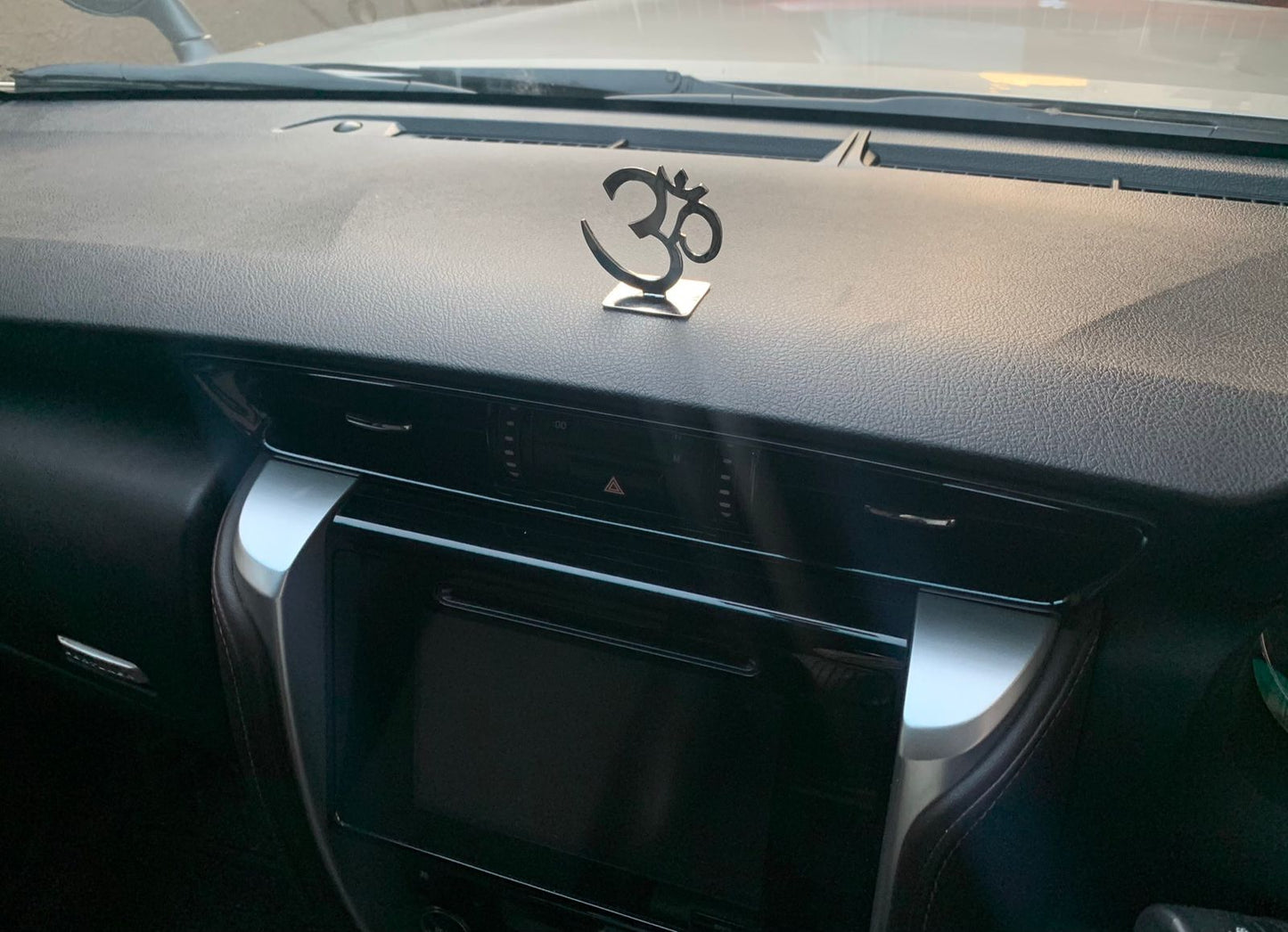 OM Pure 925 Silver Car Dashboard Emblem Souvenir - Pure Silver 925