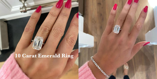 10 Carat Emerald Ring in 18Kt Gold Base
