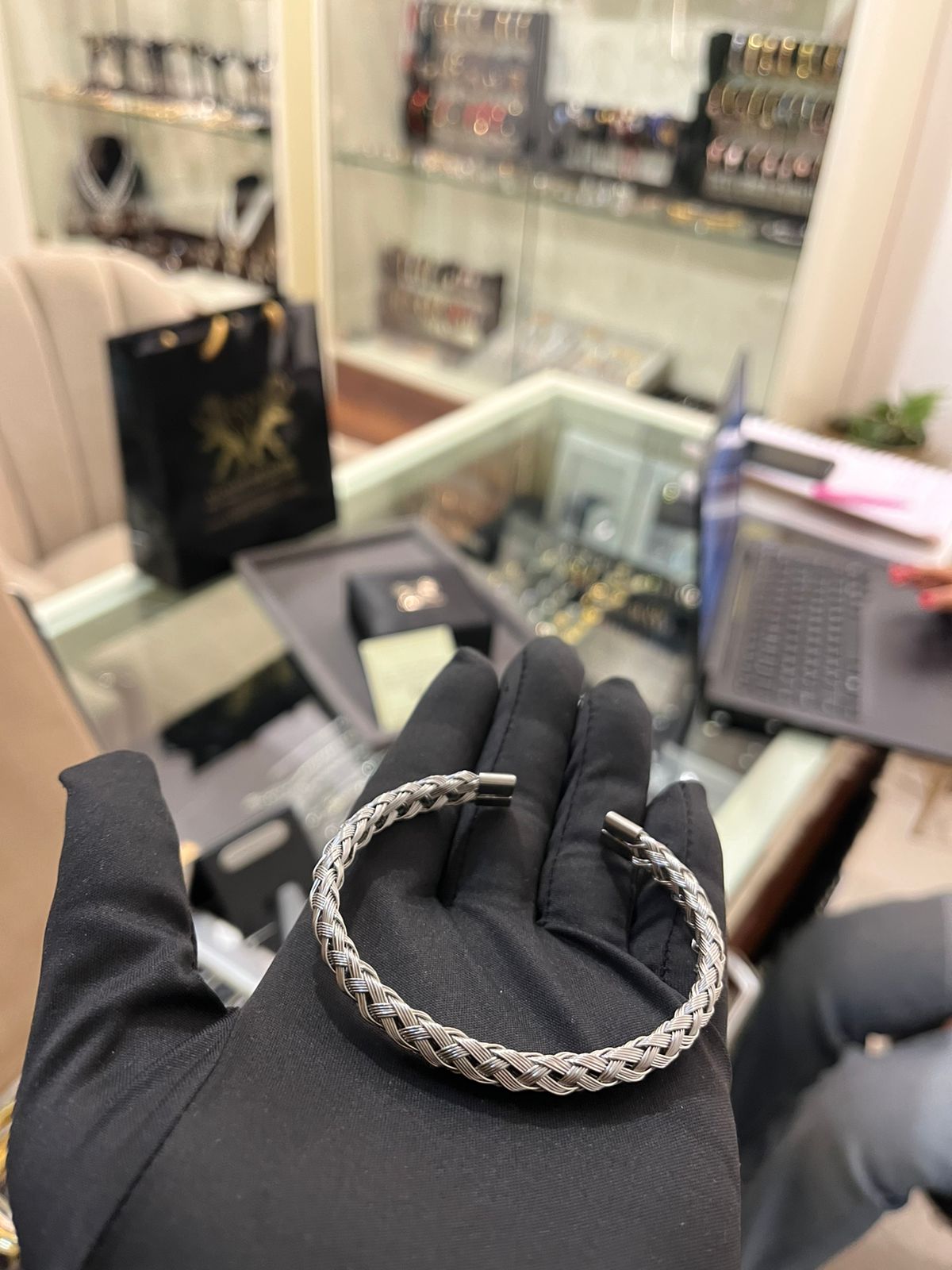 Silver Italian Cuff , Handcrafted in Europe