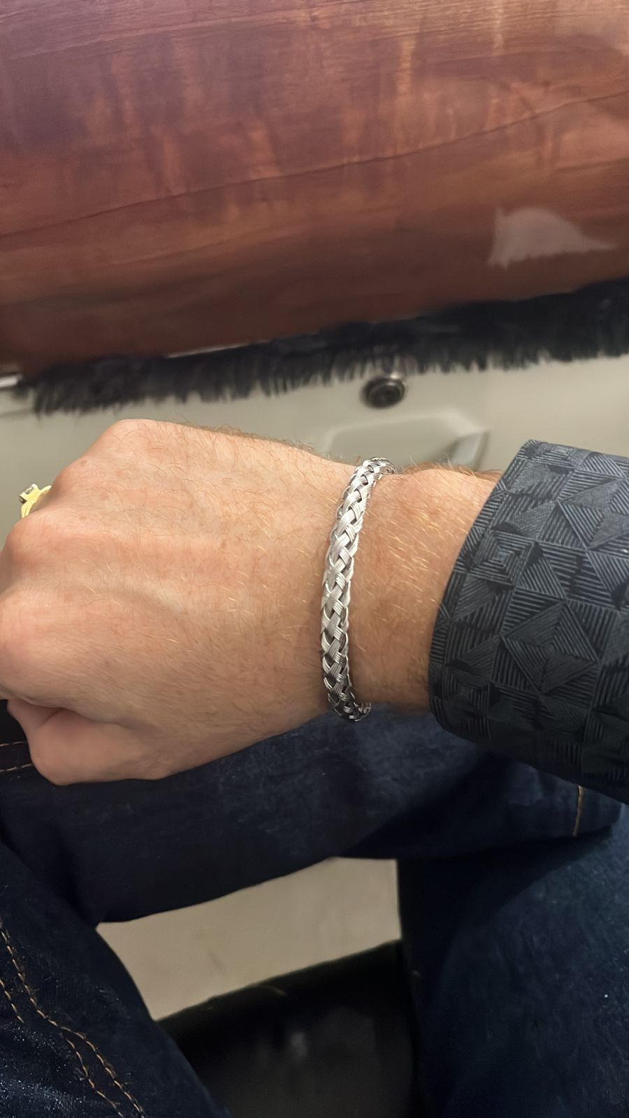 Silver Italian Cuff , Handcrafted in Europe