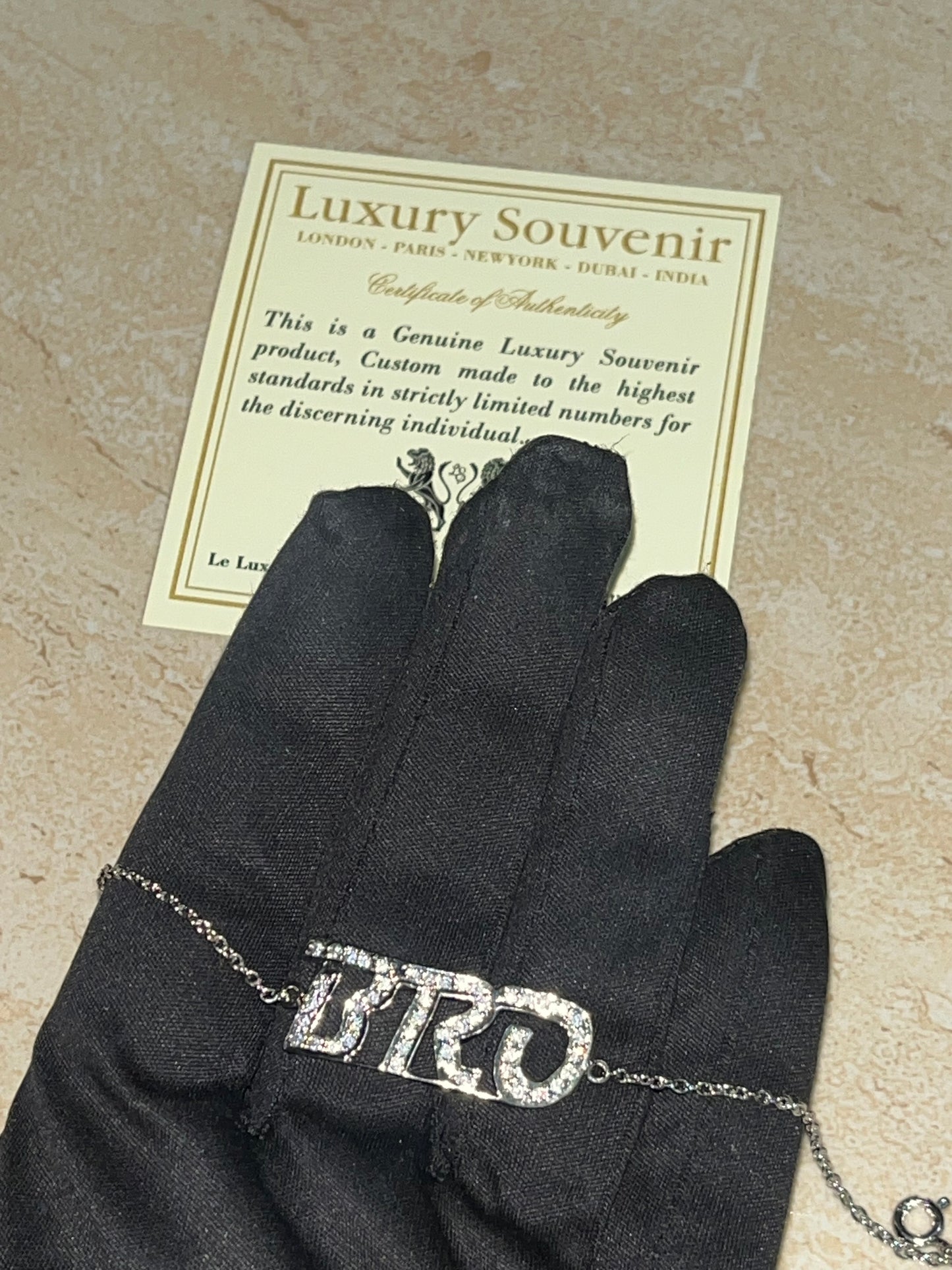 Bro Bracelet In Moissanite Lab Processed Diamonds and Pure 92.5% Silver