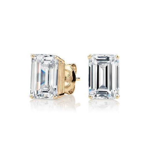 2 Carat Each Emerald Lab Grown Diamond on 18Kt Gold