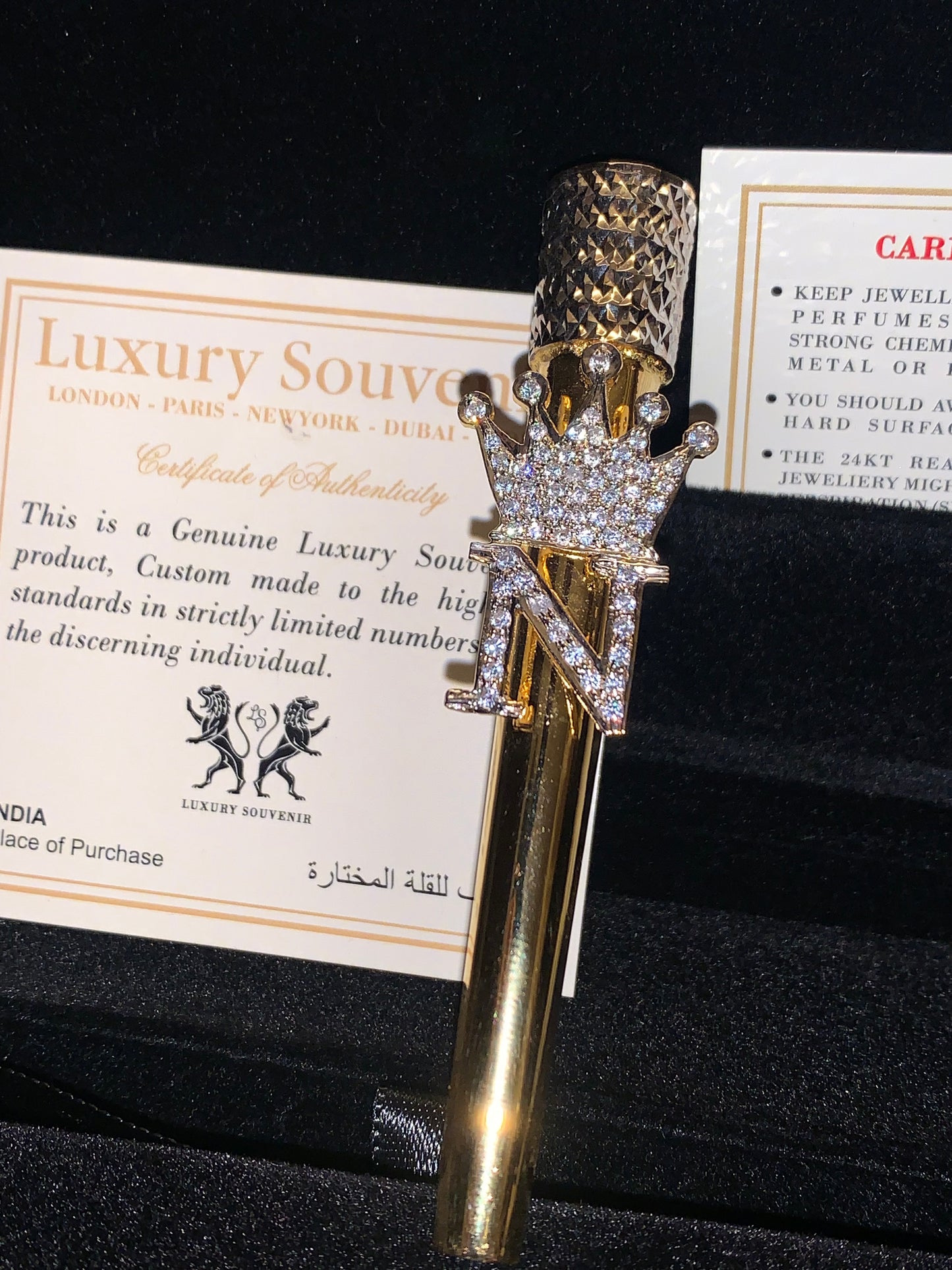Hookah Shisha Filter ( CZ Diamond Initials & Crown )