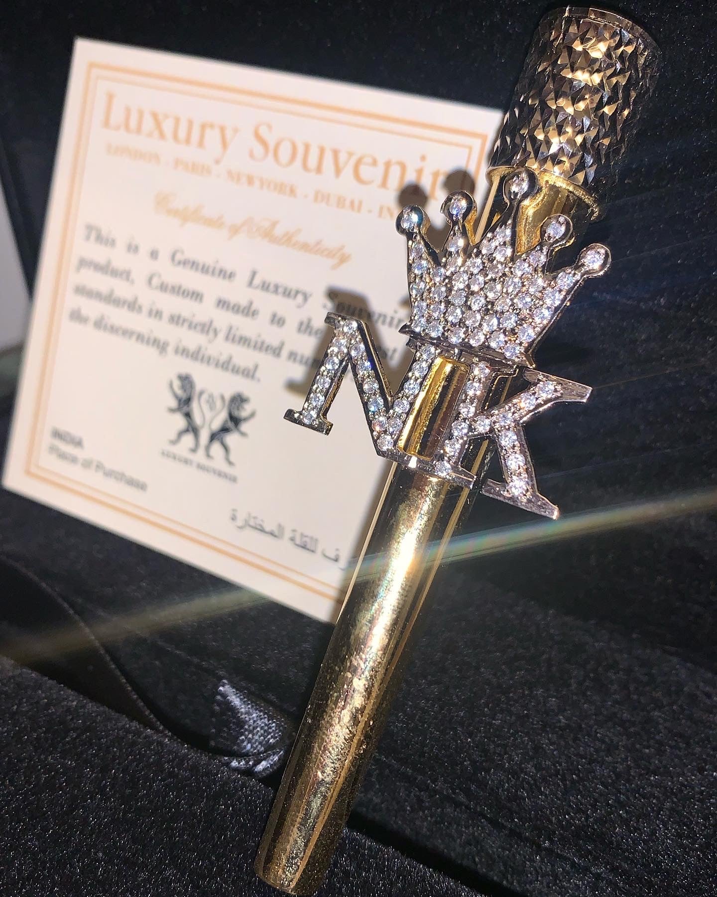 Hookah Shisha Filter ( CZ Diamond Initials & Crown )