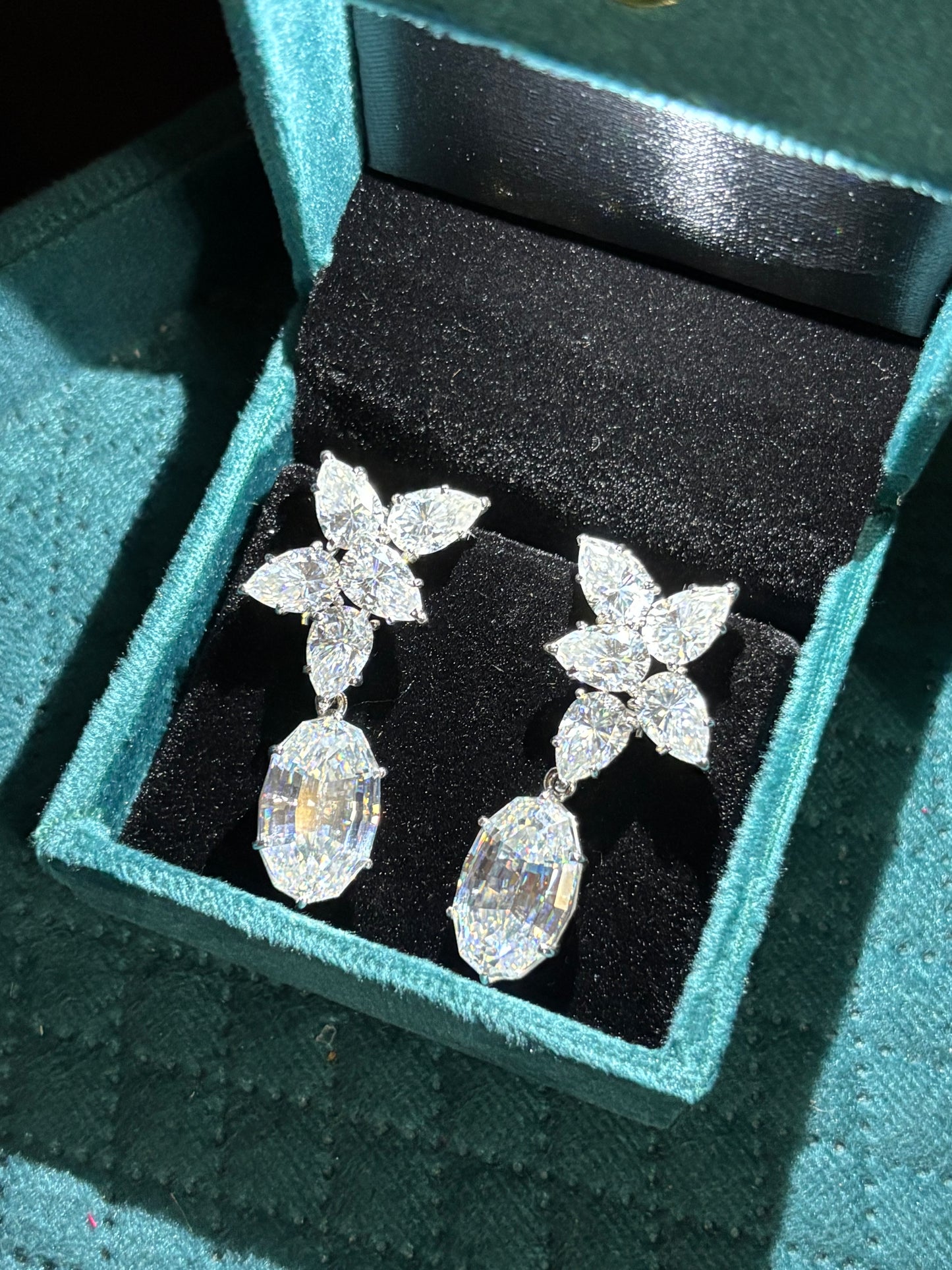 20-20 Carat Each Ear Diamond Earings by Luxury Souvenir Diamonds Lab Grown