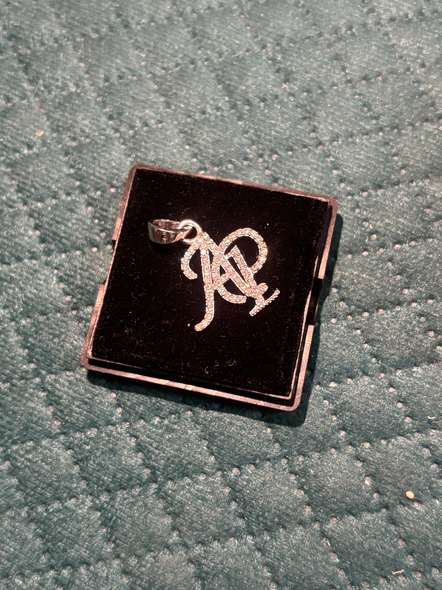 Monogram Pendant In Lab Diamonds and Silver 925 ( Customise your Initials )