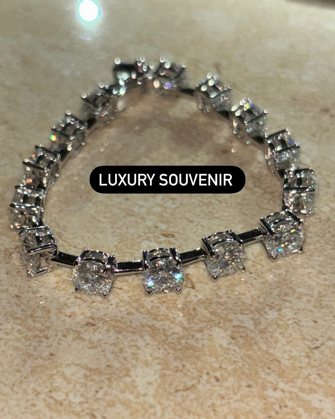 1-1 Carat Each Diamond Tennis Bracelet on 14Kt Hallmarked White Gold