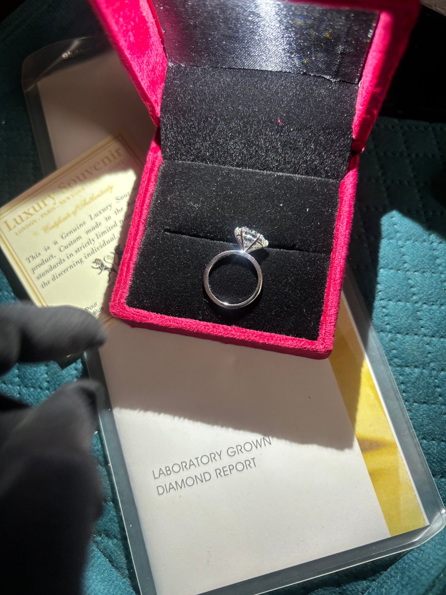 5 Carat Lab Grown Diamond Ring on 14Kt White Gold - Classic Style