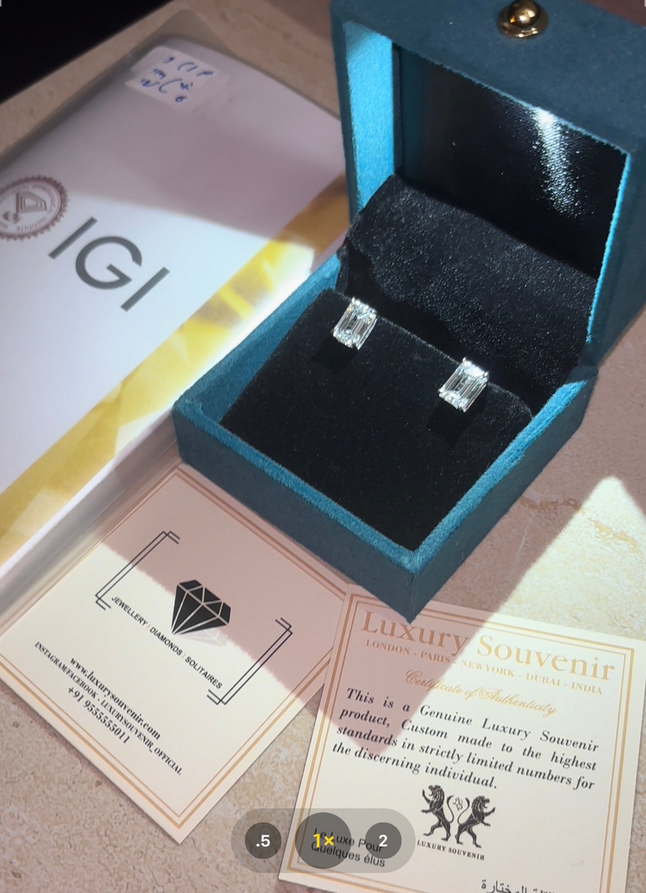 3-3 Carat Lab Grown Emerald Diamond F VS1 on 14Kt White Gold
