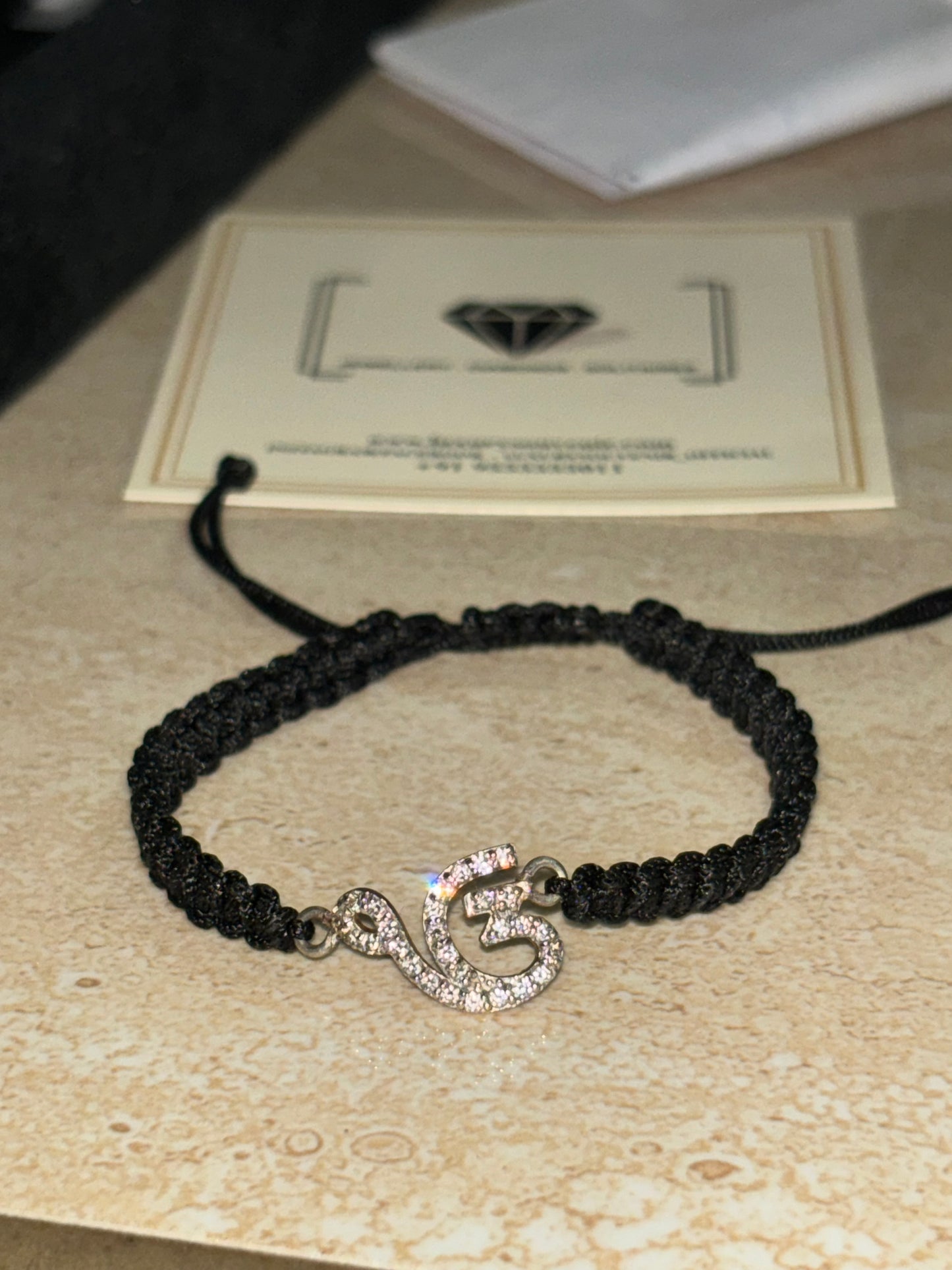 Ekonkar Black Thread Lab Diamonds & 18Kt Gold