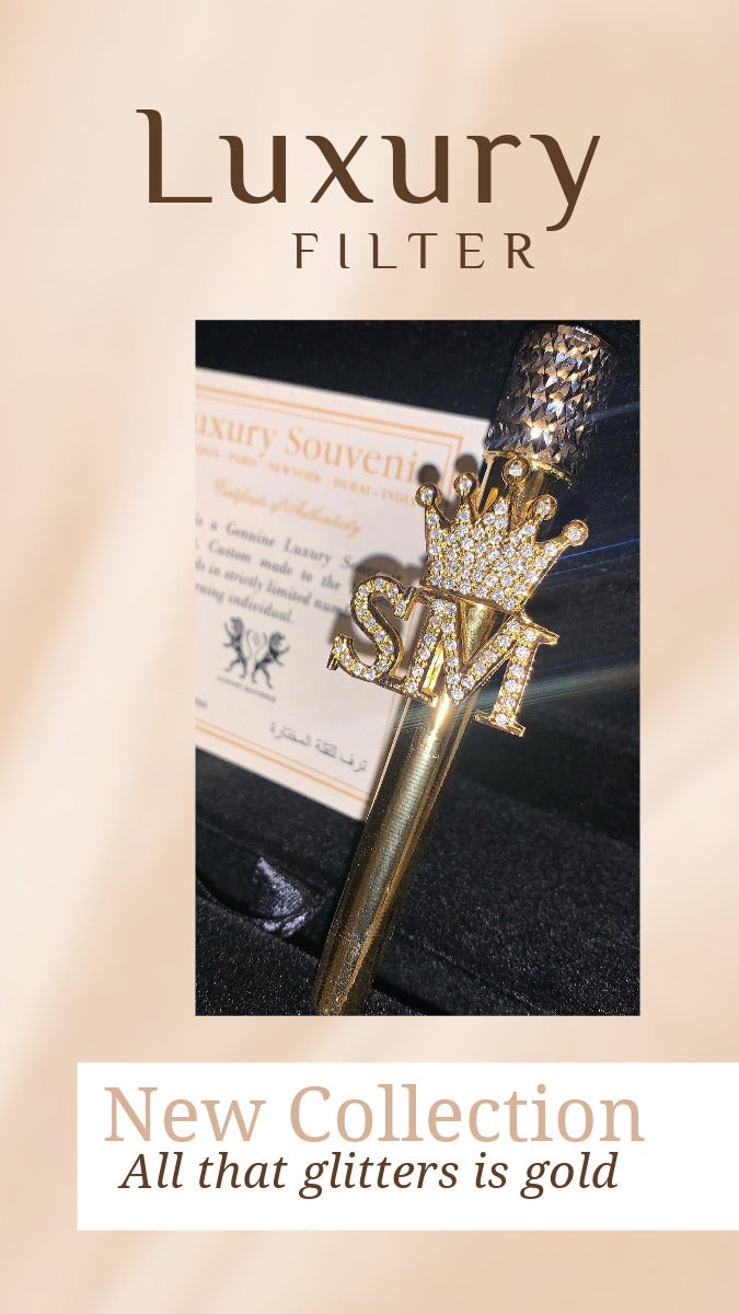 Hookah Shisha Filter ( CZ Diamond Initials & Crown )