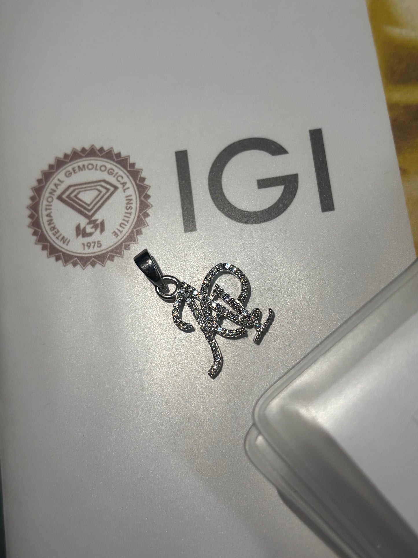 Monogram Pendant In Lab Diamonds and Silver 925 ( Customise your Initials )