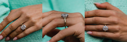 7 Carat Cushion Cut Lab Grown Diamond on 18Kt Gold