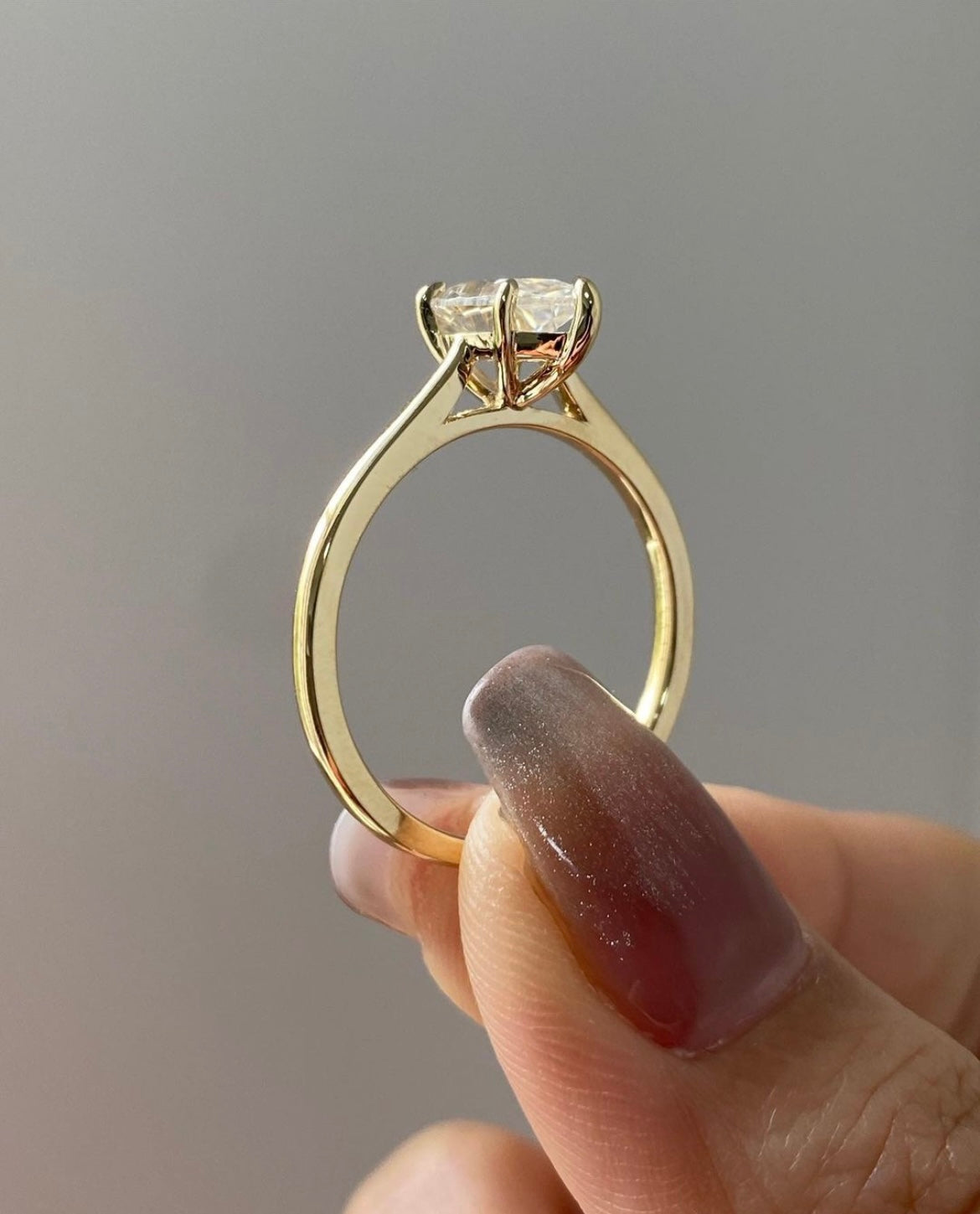 Marquise 2 Carat Lab Grown Diamond Ring on 14Kt Hallmarked Gold