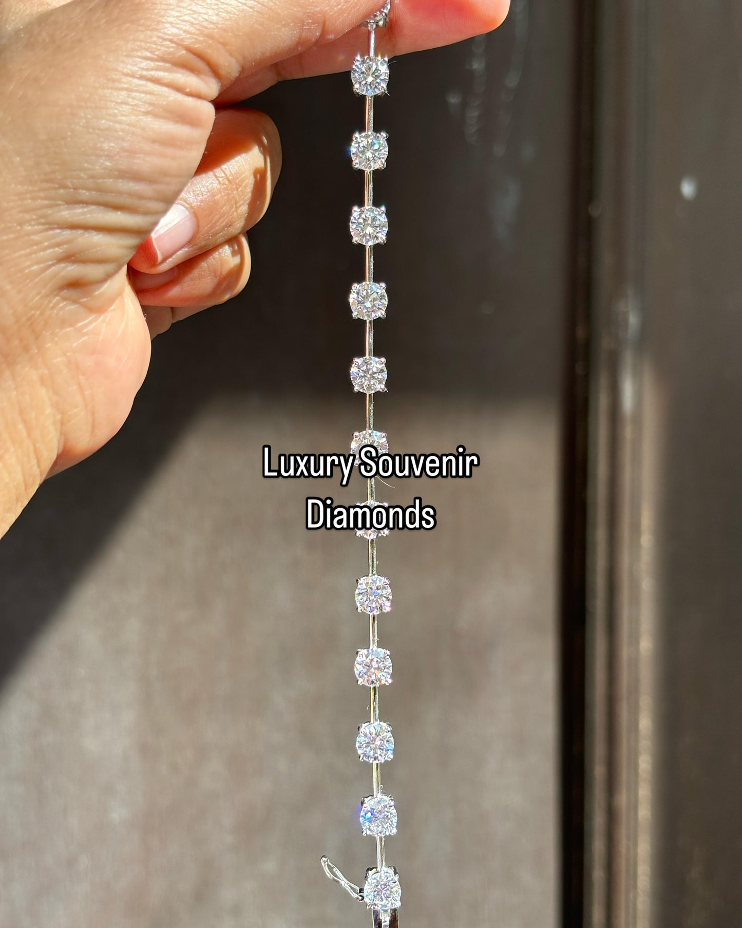 1-1 Carat Each Diamond Tennis Bracelet on 14Kt Hallmarked White Gold